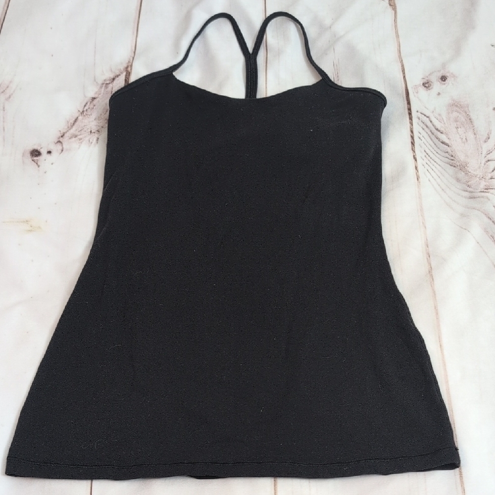 Lululemon Power Pose Tank Black size 4 Small for Light Support For A/B Cup